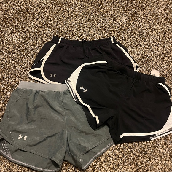 Under Armour Pants - Under Armour Women's Black and Gray Athletic Shorts Trio